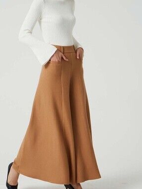 Women's Palazzo Pants in Camel